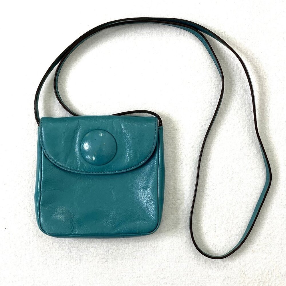 HOBO Teal Leather Crossbody Bag